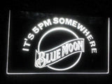 Blue Moon It's 5pm Somewhere LED Neon Sign USB - White - TheLedHeroes