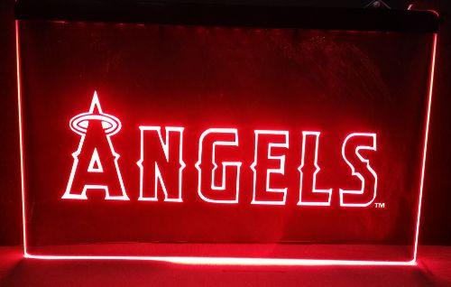 Los Angeles Angels LED Neon Sign Electrical - Red - TheLedHeroes