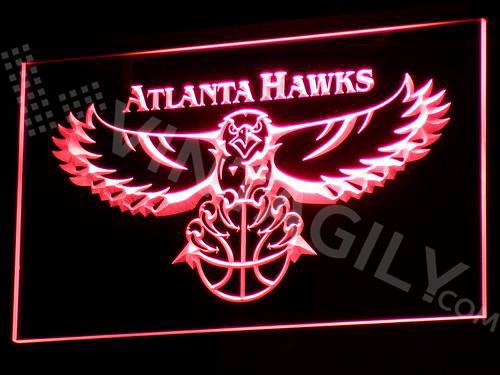 Atlanta Hawks LED Neon Sign USB - Red - TheLedHeroes