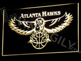 Atlanta Hawks LED Neon Sign USB - Yellow - TheLedHeroes