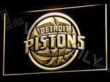 Detroit Pistons LED Neon Sign USB - Yellow - TheLedHeroes