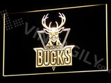 Milwauuke Bucks LED Sign - Yellow - TheLedHeroes