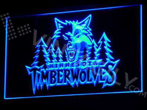 Minnesota Timberwolves LED Neon Sign Electrical - Blue - TheLedHeroes