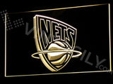 New Jersey Nets LED Neon Sign USB - Yellow - TheLedHeroes