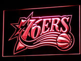 Philadelphia 76ers LED Neon Sign Electrical - Red - TheLedHeroes