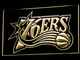 Philadelphia 76ers LED Neon Sign USB - Yellow - TheLedHeroes