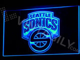 Seattle Supersonics LED Neon Sign Electrical - Blue - TheLedHeroes