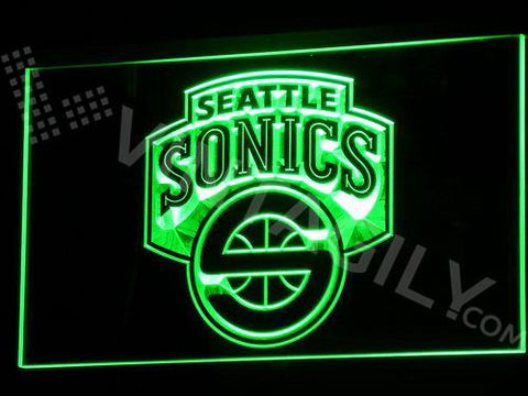 Seattle Supersonics LED Neon Sign Electrical - Green - TheLedHeroes