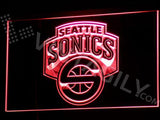 Seattle Supersonics LED Neon Sign USB - Red - TheLedHeroes