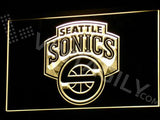 Seattle Supersonics LED Neon Sign Electrical - Yellow - TheLedHeroes