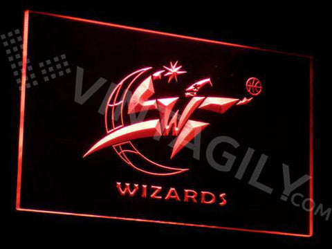 Washington Wizards LED Neon Sign USB - Red - TheLedHeroes