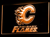 Calgary Flames LED Neon Sign Electrical - Orange - TheLedHeroes