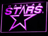 Dallas Stars LED Neon Sign USB - Purple - TheLedHeroes
