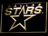 Dallas Stars LED Neon Sign USB - Yellow - TheLedHeroes