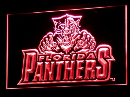 Florida Panthers LED Neon Sign USB - Red - TheLedHeroes