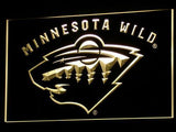 Minnesota Wild (3) LED Neon Sign USB - Yellow - TheLedHeroes