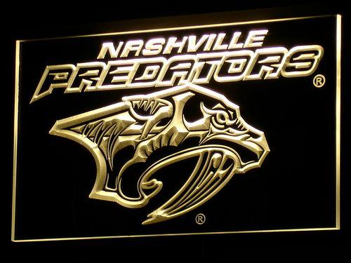 Nashville Predators LED Neon Sign Electrical - Yellow - TheLedHeroes