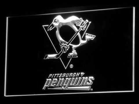 Pittsburgh Penguins LED Neon Sign USB - White - TheLedHeroes