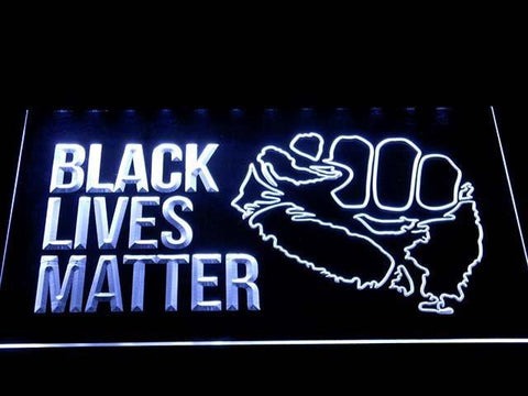 Black Lives Matter LED Neon Sign Electrical - White - TheLedHeroes