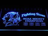 Fighting Sioux 2016 Chaimpions LED Neon Sign USB - Blue - TheLedHeroes