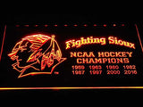 Fighting Sioux 2016 Chaimpions LED Neon Sign Electrical - Orange - TheLedHeroes