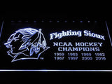 Fighting Sioux 2016 Chaimpions LED Neon Sign Electrical - White - TheLedHeroes