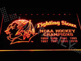 FREE North Dakota Fighting Sioux - NCAA Hockey Championships LED Sign - Orange - TheLedHeroes