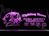 North Dakota Fighting Sioux - NCAA Hockey Championships LED Neon Sign Electrical - Purple - TheLedHeroes