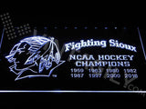 North Dakota Fighting Sioux - NCAA Hockey Championships LED Sign - White - TheLedHeroes