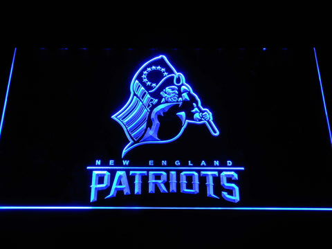 New England Patriots (7) LED Neon Sign Electrical - Blue - TheLedHeroes