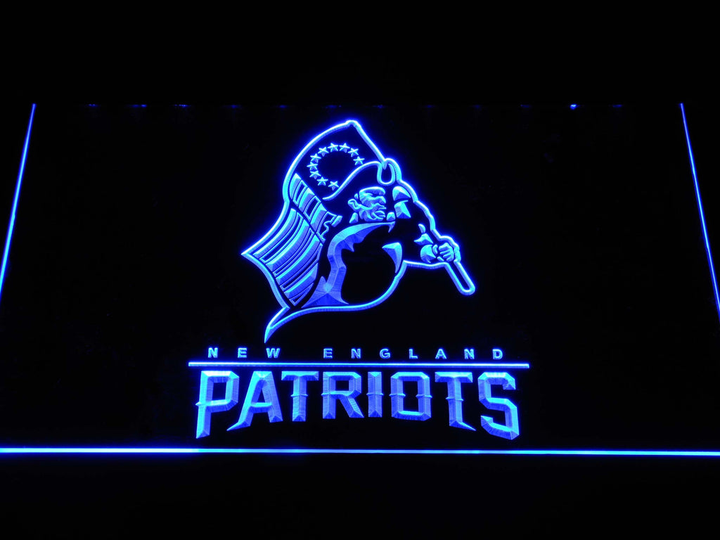 New England Patriots (7) LED Neon Sign USB - Blue - TheLedHeroes