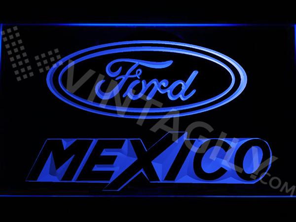 Ford Mexico LED Neon Sign USB - Blue - TheLedHeroes