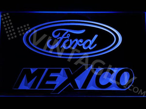 Ford Mexico LED Neon Sign USB - Blue - TheLedHeroes