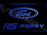 Ford RS Poppy LED Neon Sign USB - Blue - TheLedHeroes