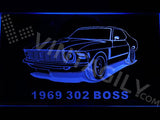 Ford 302 Boss 1969 LED Neon Sign USB - Blue - TheLedHeroes