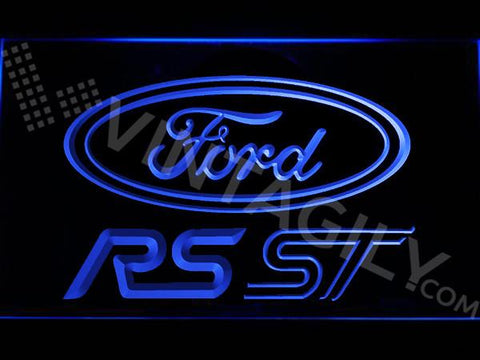 Ford RS/ST LED Neon Sign USB - Blue - TheLedHeroes