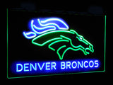 Denver Broncos Dual Color Led Sign - Normal Size (12x8.5in) - TheLedHeroes