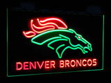 Denver Broncos Dual Color Led Sign - Normal Size (12x8.5in) - TheLedHeroes