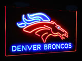 Denver Broncos Dual Color Led Sign - Normal Size (12x8.5in) - TheLedHeroes