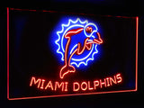 Miami Dolphins Dual Color Led Sign - Normal Size (12x8.5in) - TheLedHeroes