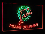 Miami Dolphins Dual Color Led Sign - Normal Size (12x8.5in) - TheLedHeroes