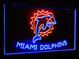 Miami Dolphins Dual Color Led Sign - Normal Size (12x8.5in) - TheLedHeroes