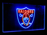 Oakland Raiders Dual Color Led Sign - Normal Size (12x8.5in) - TheLedHeroes