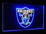 Oakland Raiders Dual Color Led Sign - Normal Size (12x8.5in) - TheLedHeroes