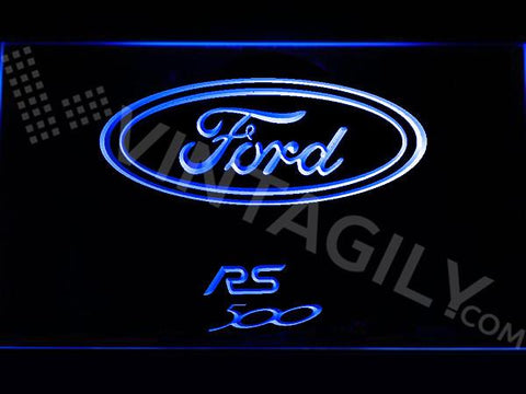 Ford RS 500 LED Neon Sign USB - Blue - TheLedHeroes