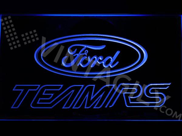 Ford Team RS LED Neon Sign USB - Blue - TheLedHeroes