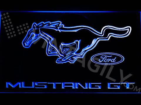 Mustang GT LED Sign - Blue - TheLedHeroes