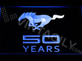 Mustang 50 Years 2 LED Sign - Blue - TheLedHeroes