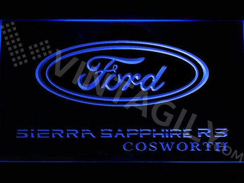 Ford Sierra RS Cosworth LED Neon Sign USB - Blue - TheLedHeroes