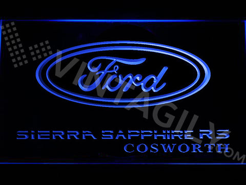 FREE Ford Sierra RS Cosworth LED Sign - Blue - TheLedHeroes